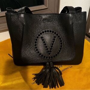 Valentino Black Studded Leather Tote